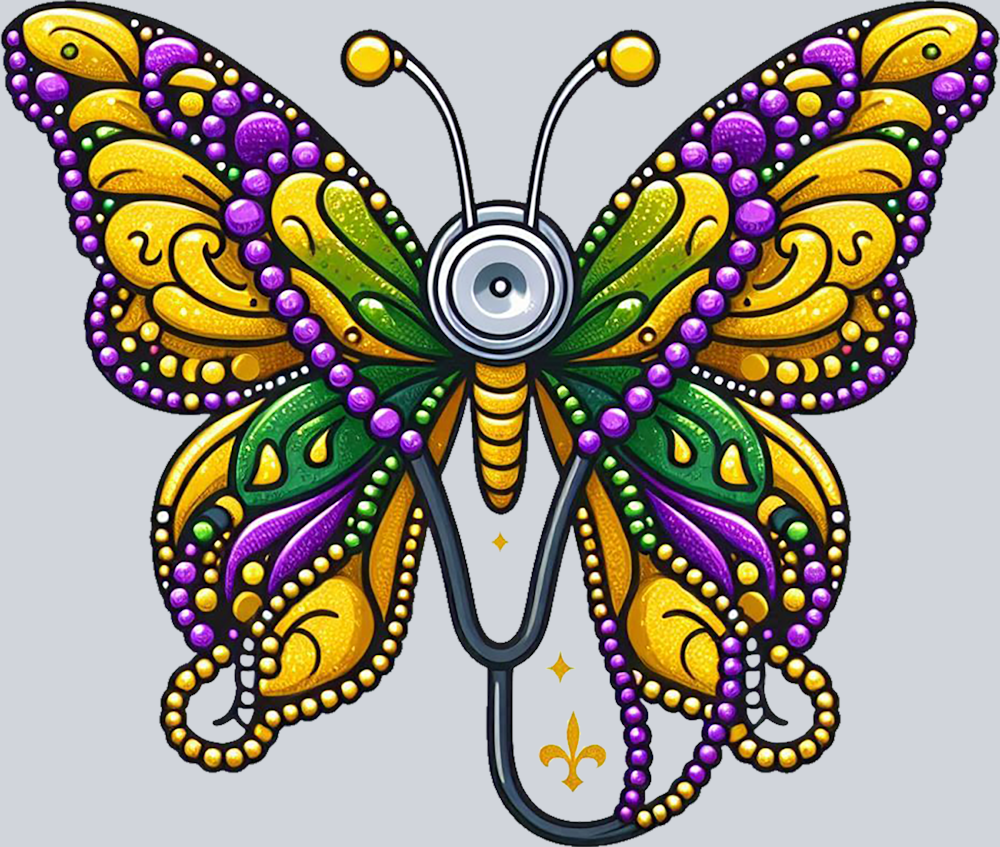 Mardi Gras Nurse Butterfly - STK04088
