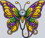 Mardi Gras Nurse Butterfly - STK04088
