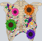 Skeleton Mardi Gras Beads - STK05505