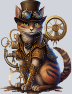 Steampunk Cat 4 - STK05810