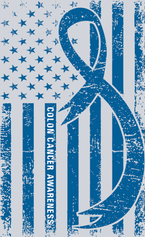 Colon Cancer Awareness Vertical Flag 2 - white - STK07439