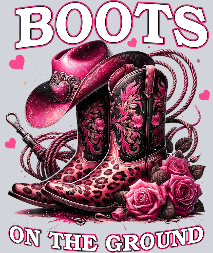 Boots On The Ground Pink Leopard - STK01094