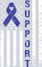 Support Colon Cancer Awareness Vertical Flag - White - STK07451