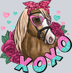 Xoxo Horse Roses - STK06544