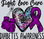 Fight Love Cure Diabetes Awareness T1D - STK06788