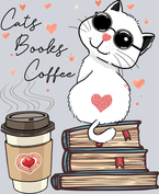 Books Cats Books Coffee - STK01041