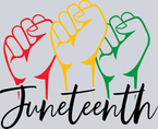 Juneteenth 3 Fists - Black - STK03333