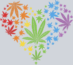 Love Heart And Marijuana Cannabis Leaf - STK03732