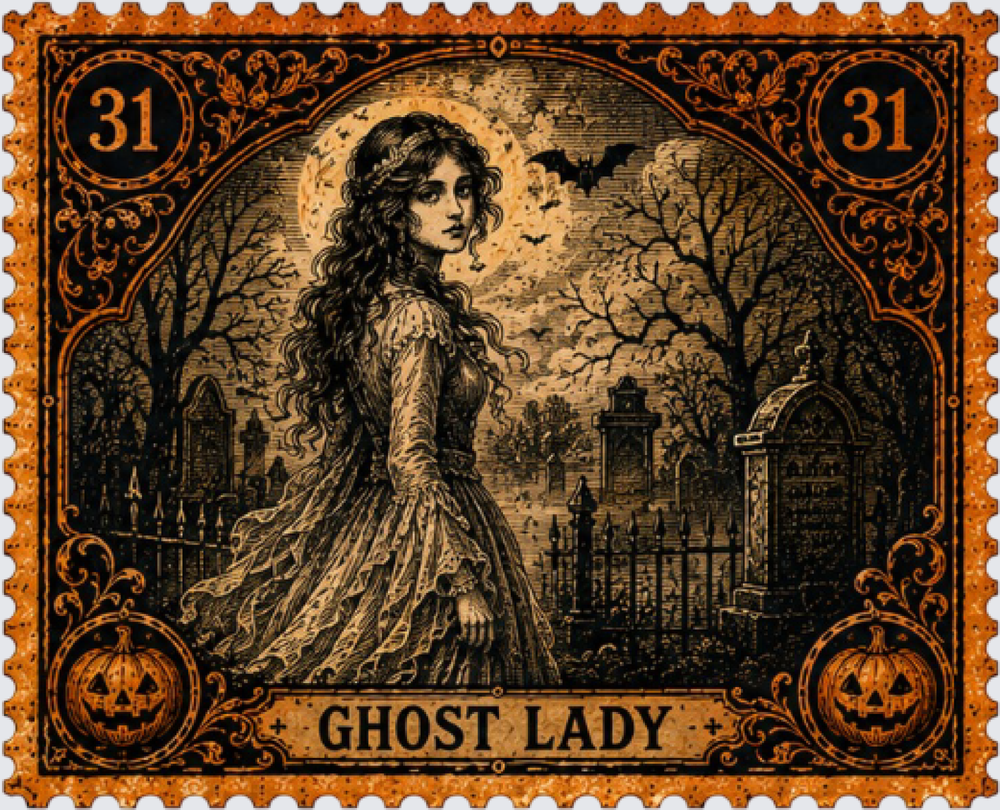 Ghost Lady Stamp - STK08025