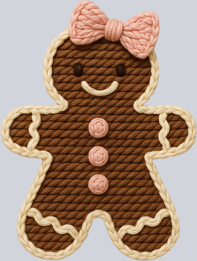 Faux Yarn Gingerbread Woman - STK07492