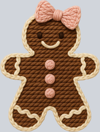 Faux Yarn Gingerbread Woman - STK07492