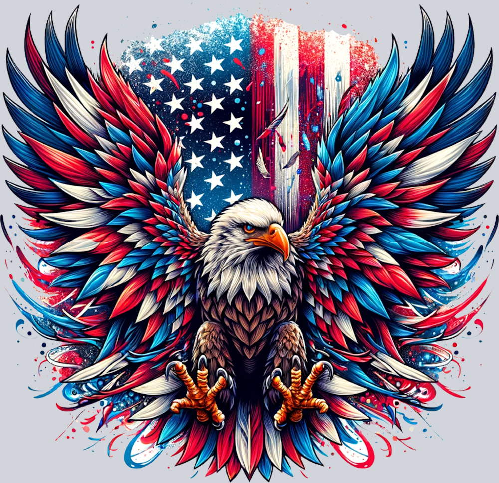 3 Eagle USA Flag - STK00011
