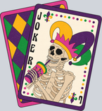 Skeleton Mardi Gras Cards - STK05506