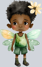 Black Fairy Boy Flower - STK00601