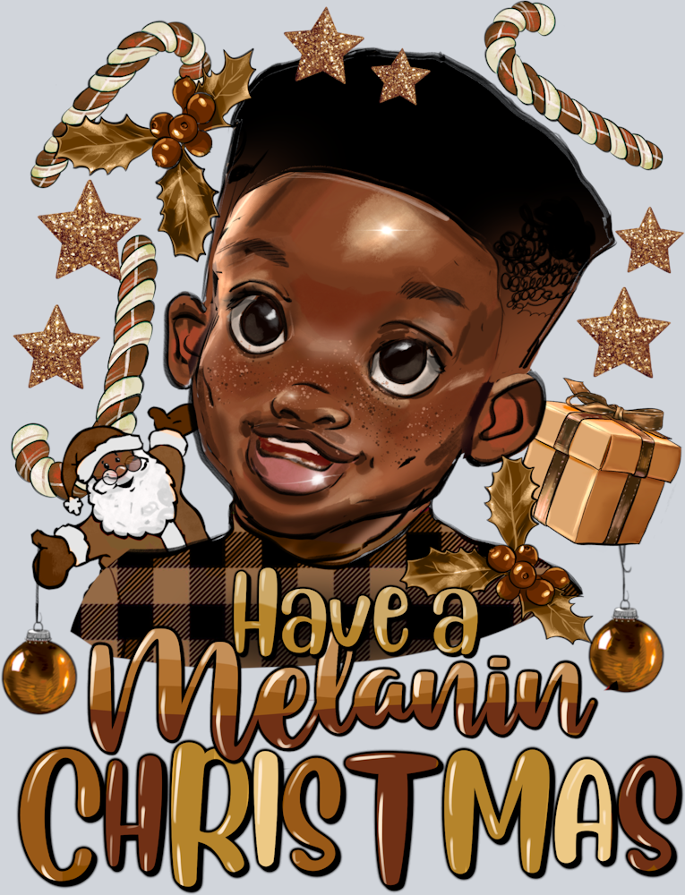 Have A Melanin Christmas Black Baby Boy - STK02624