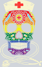Pride Candy Skull Nurse - STK04983