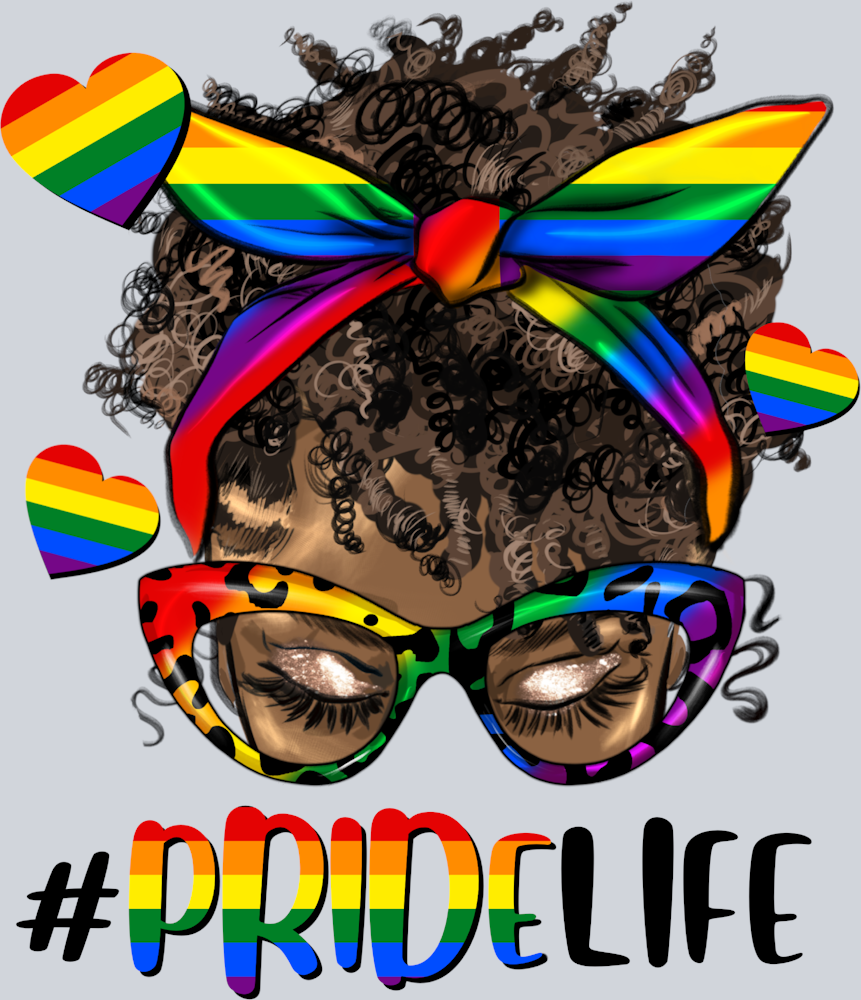 Afro Messy Bun Short Hair Pride Life - STK00078