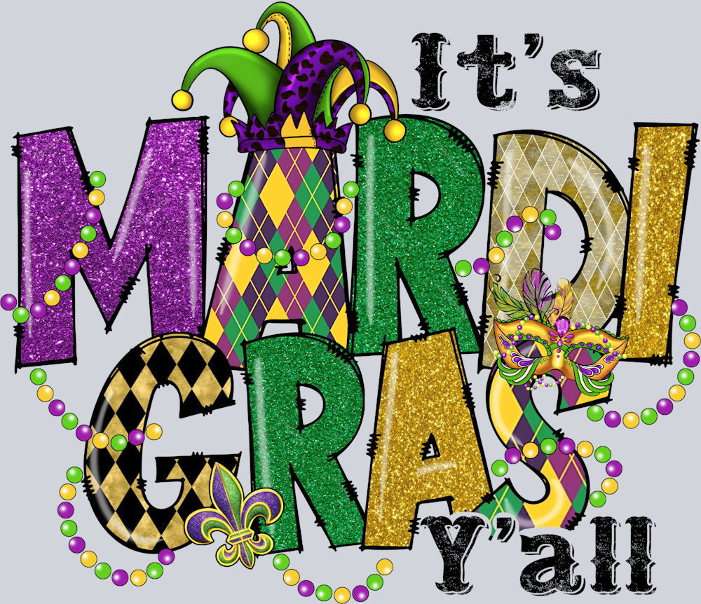 Mardi Gras Y'all Plaid - STK04112