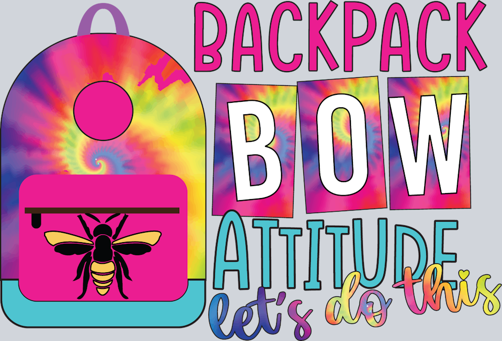 Backpack Bow Attitude Let's Do This - STK00375