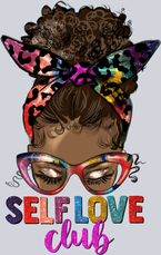 Afro Messy Bun Self Love Club - STK00077