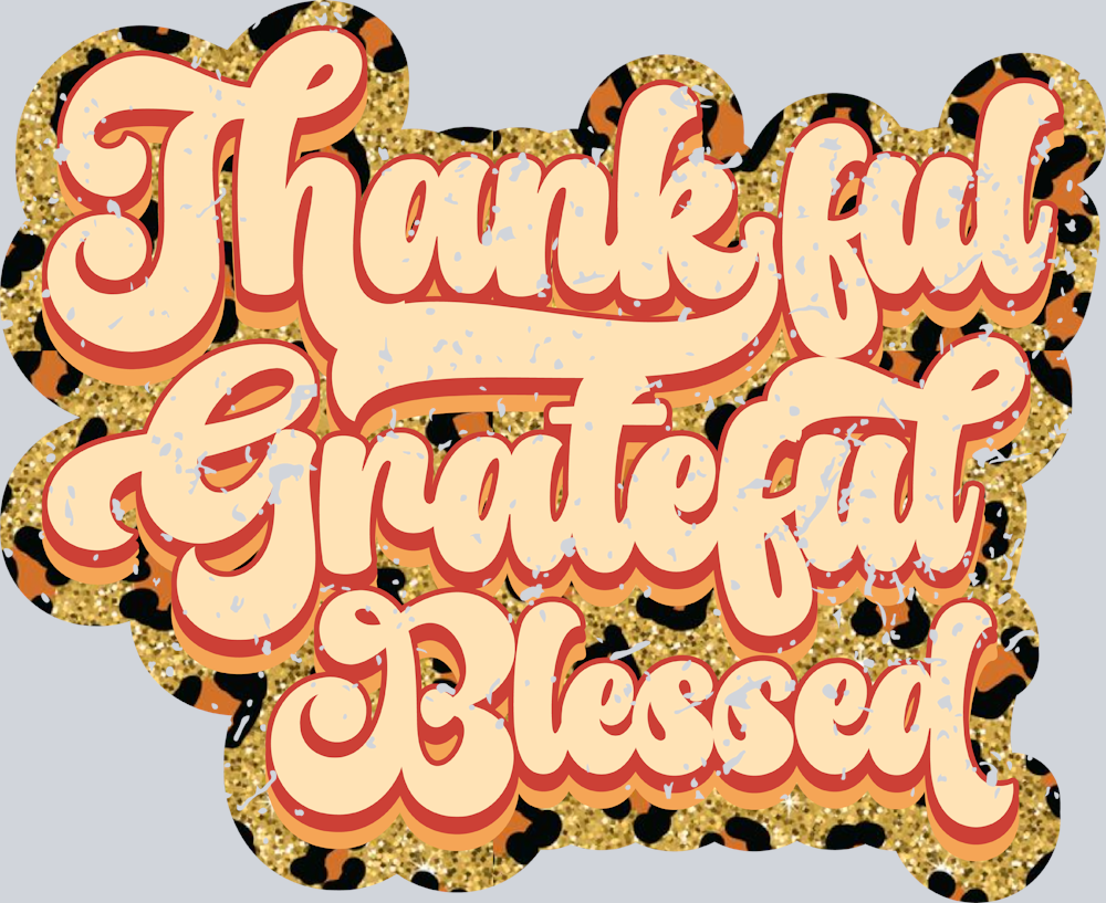 Thankful Grateful Blessed Leopard - STK07097