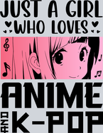 Girl Loves Anime Kpop Black - STK02246