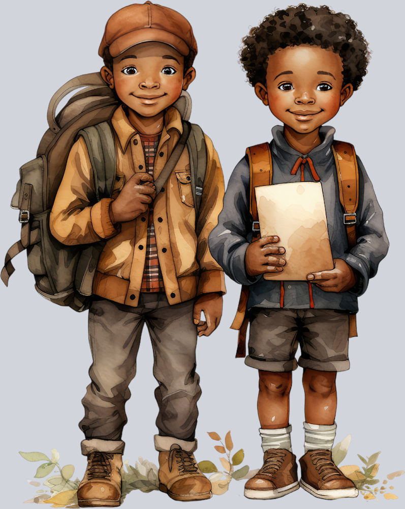 Cute Black Boy Back To School 14 - STK01534