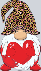Gnome Gold Pink Red Leopard - STK02280