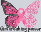 Breast Cancer Awareness Girl Freaking Power Butterfly - STK01137