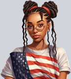 Black Woman American Pride 10 - STK00969