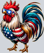 Chicken American Flag 4th Of July 2 01 - STK01256