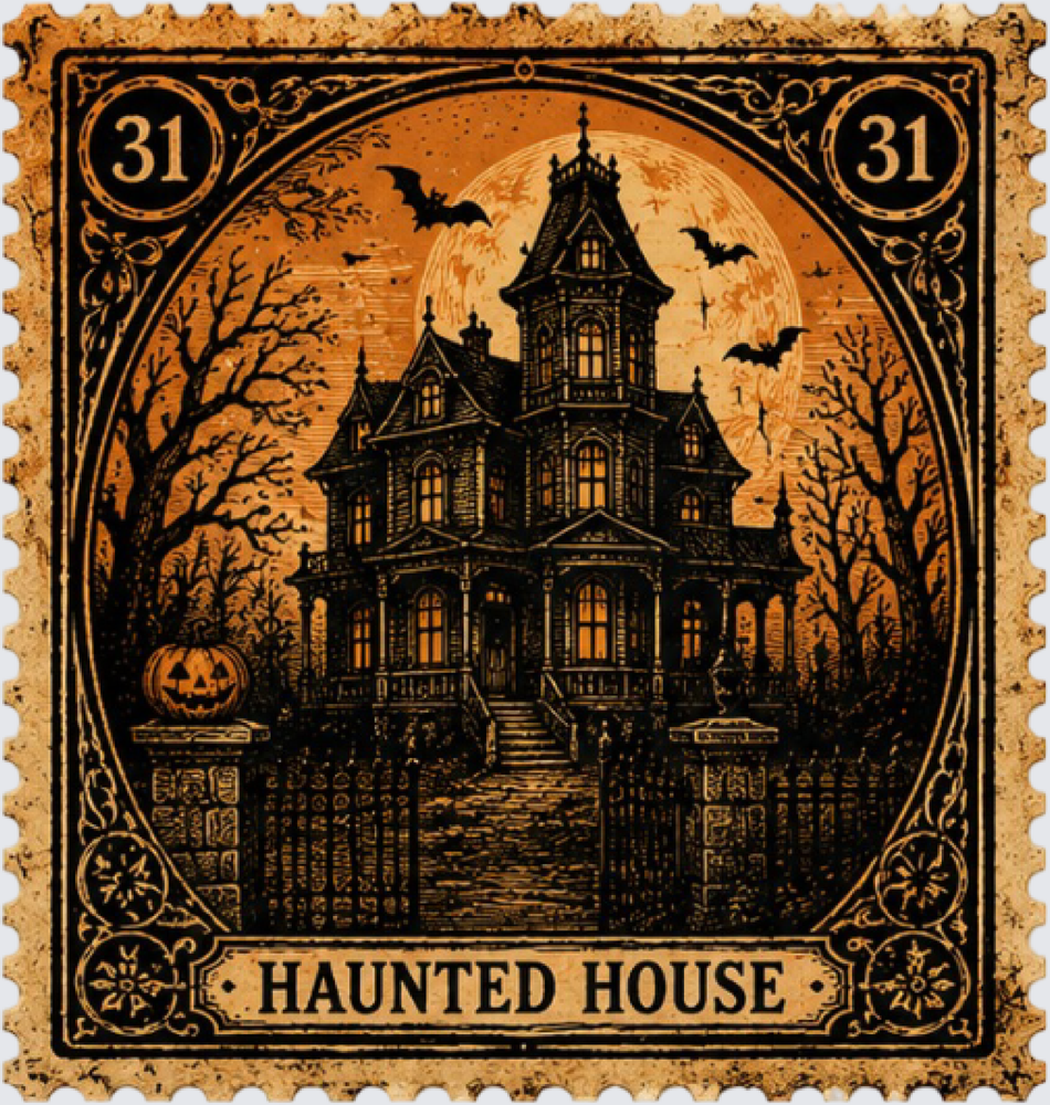 Haunted House Stamp - STK08094