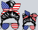 American Messy Bun Women - STK00236
