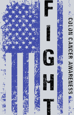 Fight Colon Cancer Vertical Flag - Black - STK07441