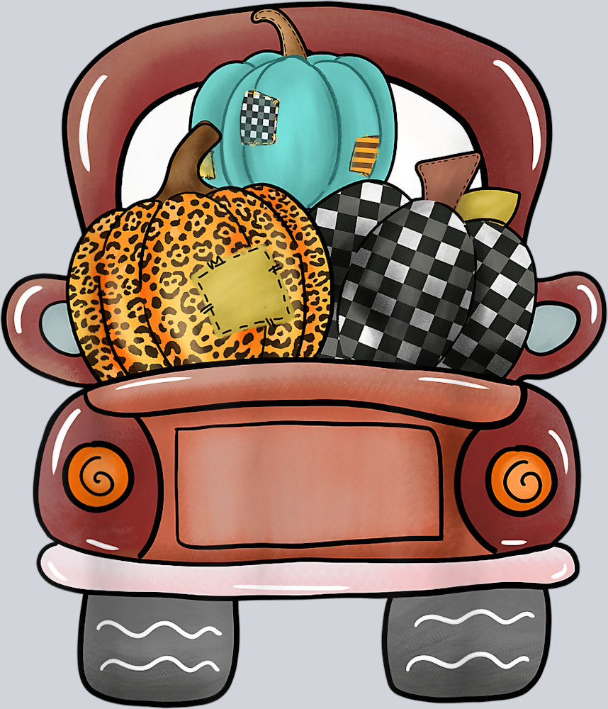 Autumn Truck Pattern Pumpkins - STK00341