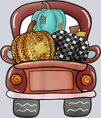 Autumn Truck Pattern Pumpkins - STK00341