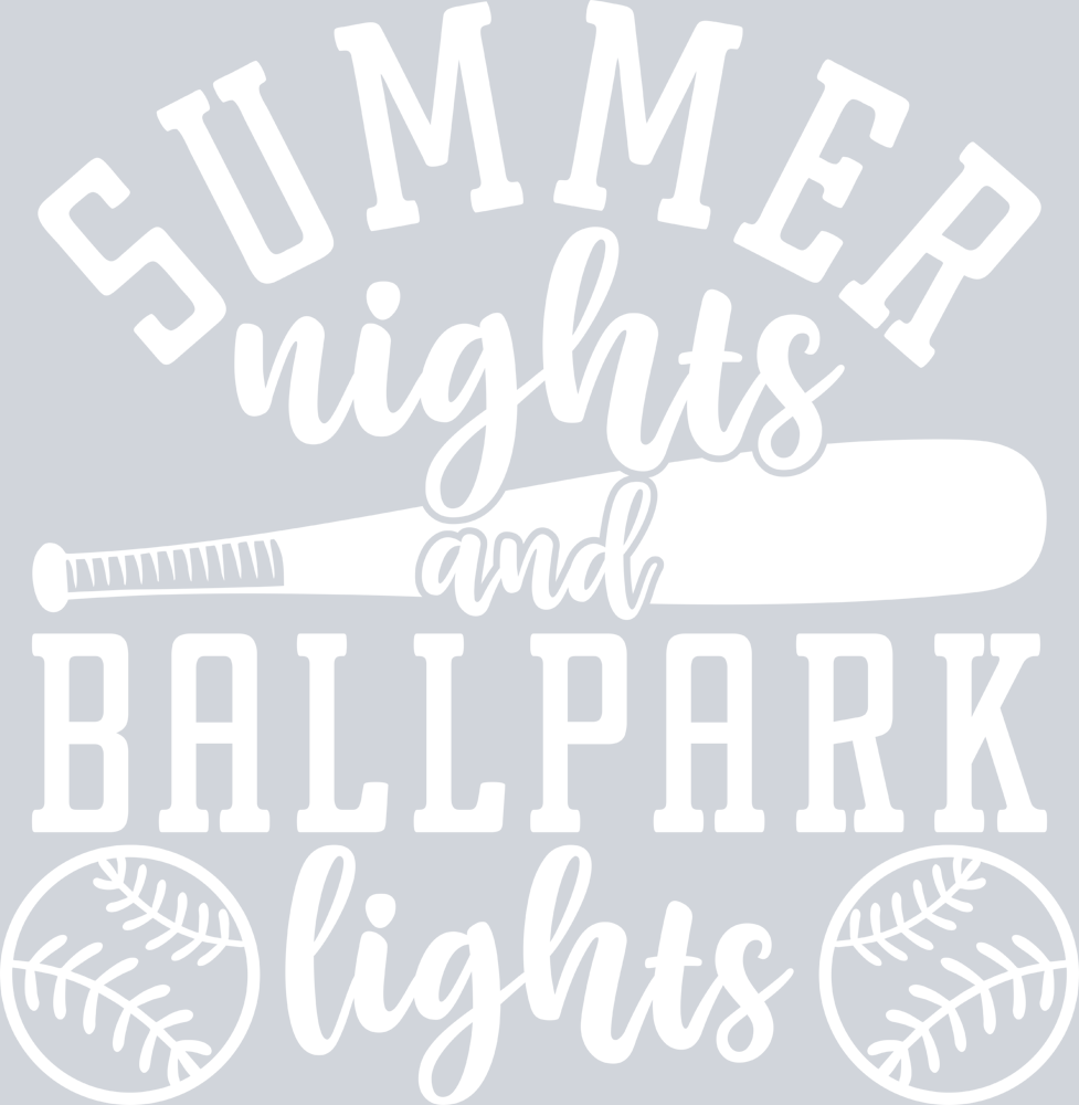 Summer Nights And Ballpark Lights - White - STK05864
