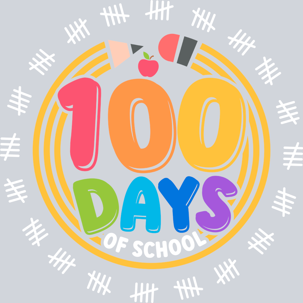100 Days Of School White - STK07283