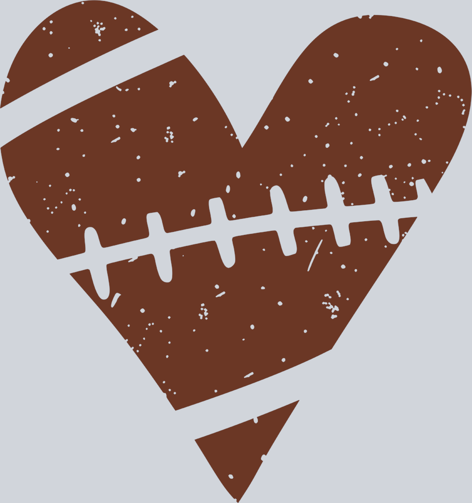 Football Heart Vintage - STK02069