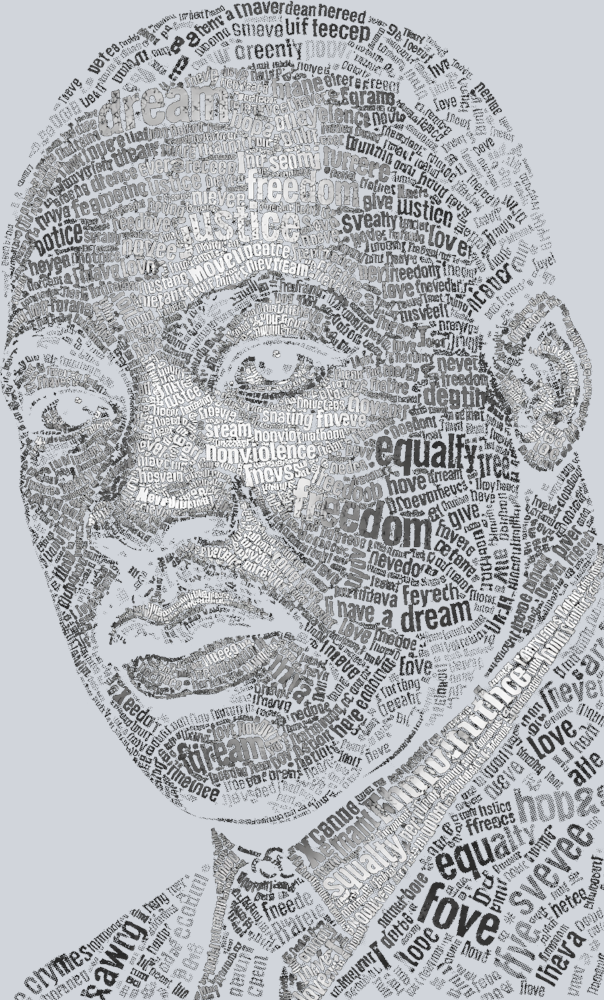 Martin Luther King Calligram - STK07529