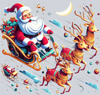 Santa And Reindeers - STK05293