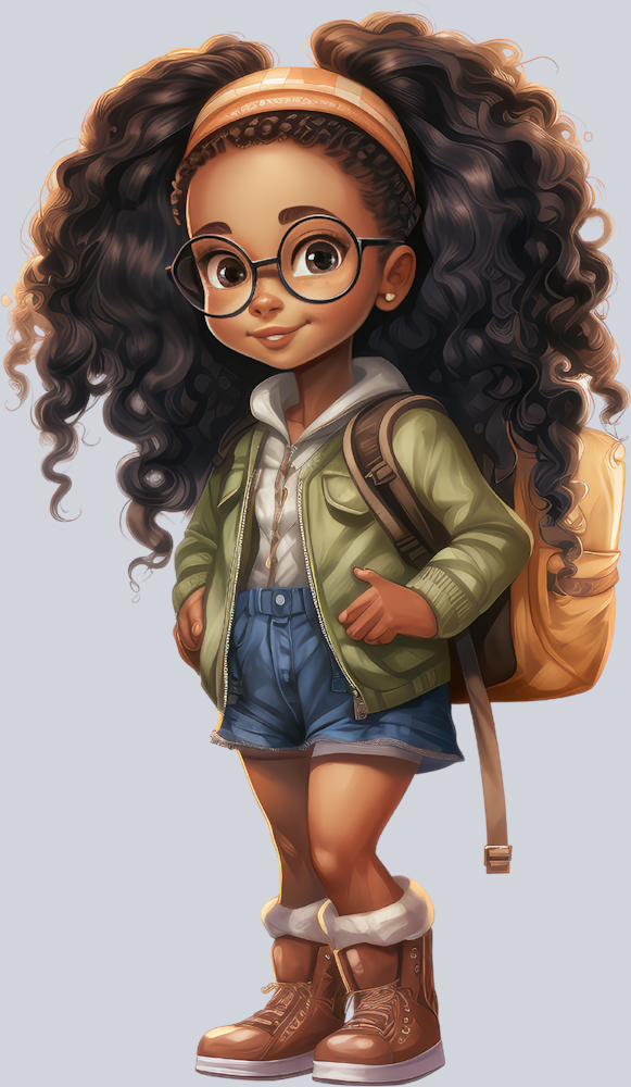 Cute Black Girl Back To School 7 - STK01542