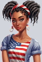 Black Woman American Pride 5 - STK00964