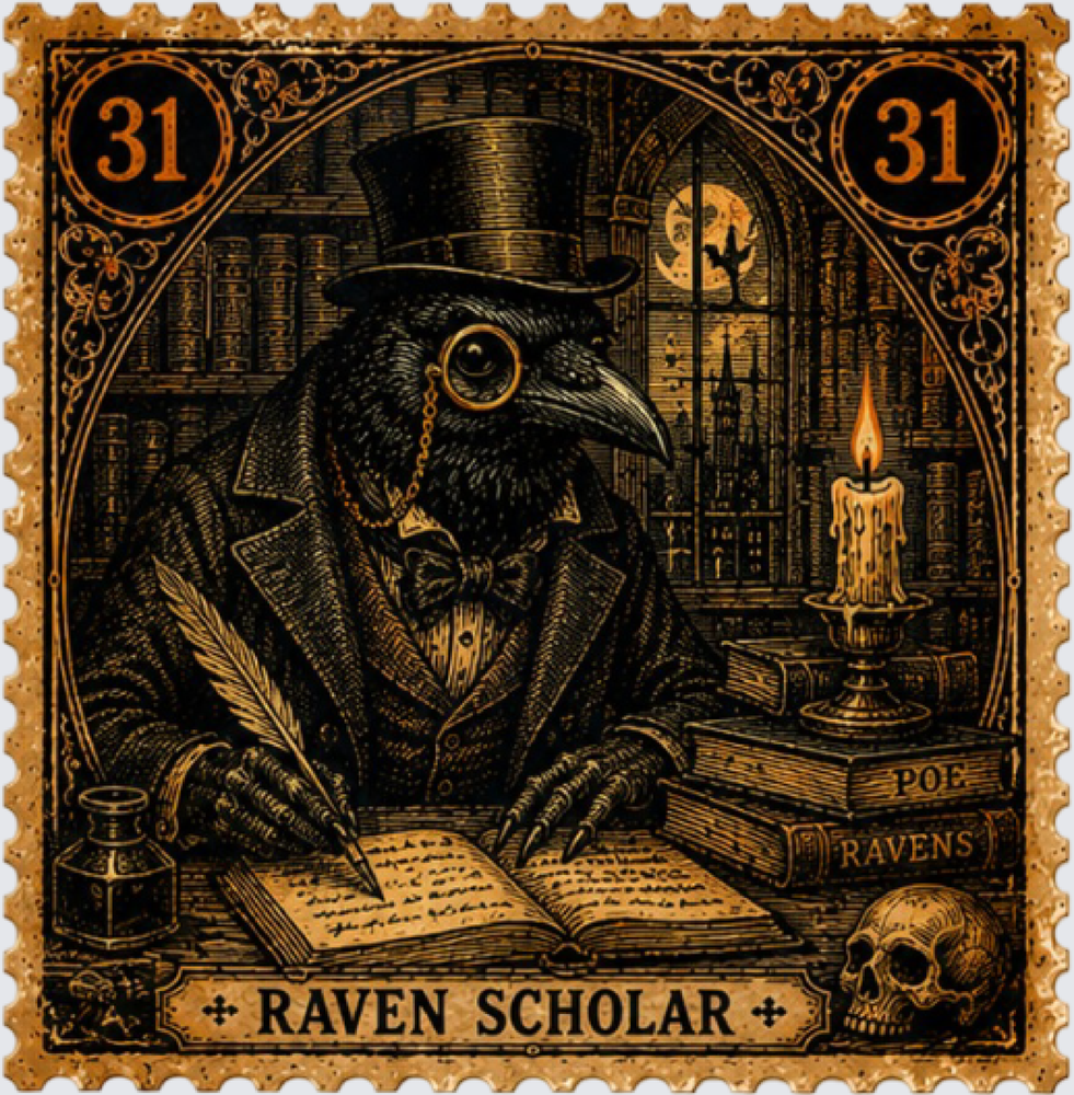 Raven Scholar Stamp - STK08222
