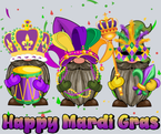 Gnomes Mardi Gras - STK02351