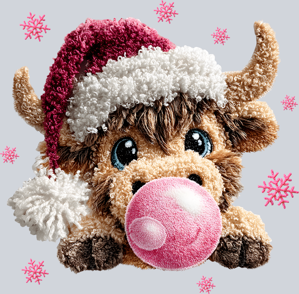 Faux Yarn Christmas Bull 2 - STK07484