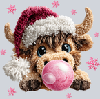 Faux Yarn Christmas Bull 2 - STK07484
