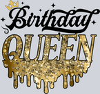 Birthday Queen Faux Glitter - STK00570