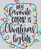 My Favorite Color Is Christmas Lights Black - STK04415