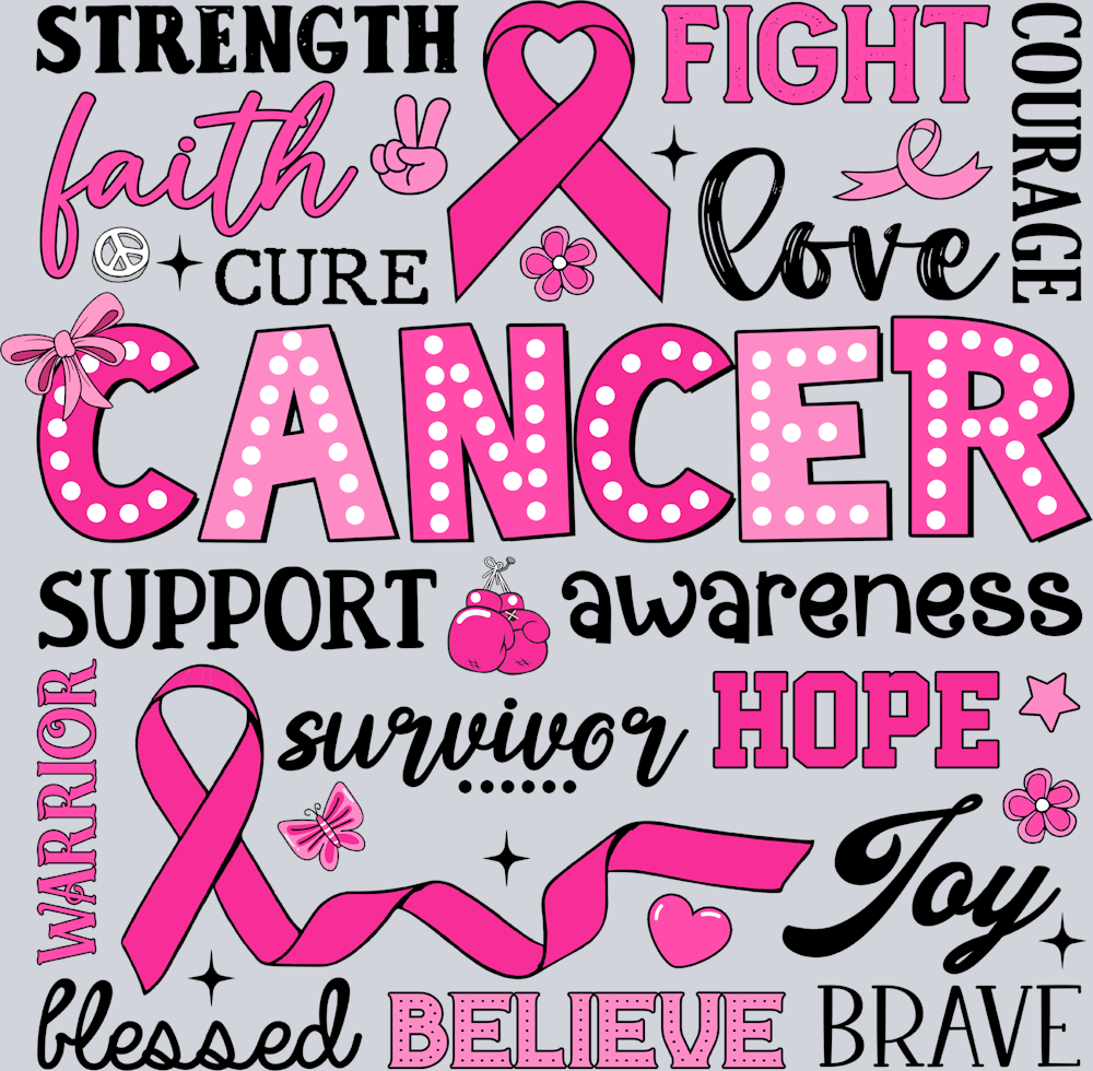 Breast Cancer Typography - STK01157
